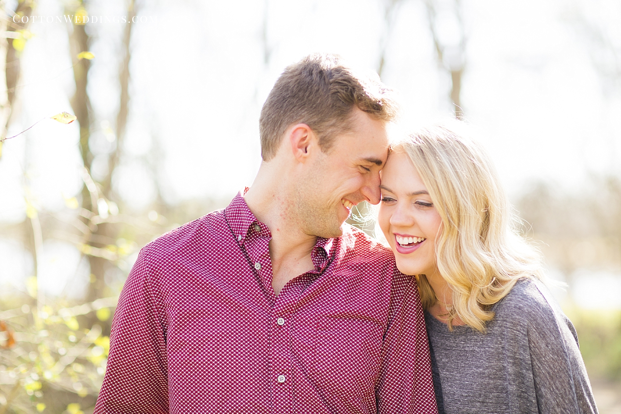 attractive engaged couple photography