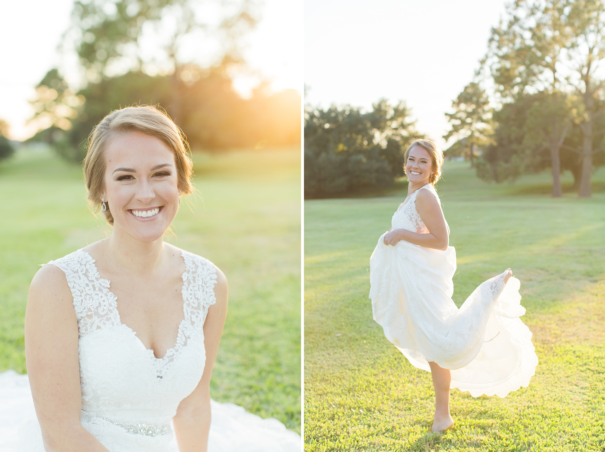 happy beautiful jumping bride