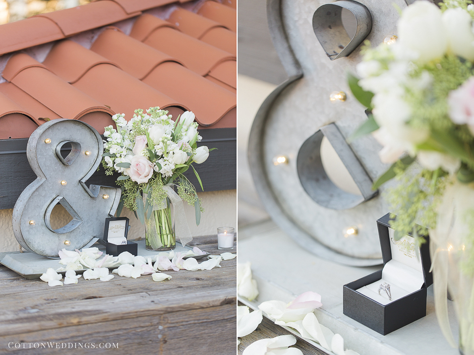 ampersand marquee letter florals
