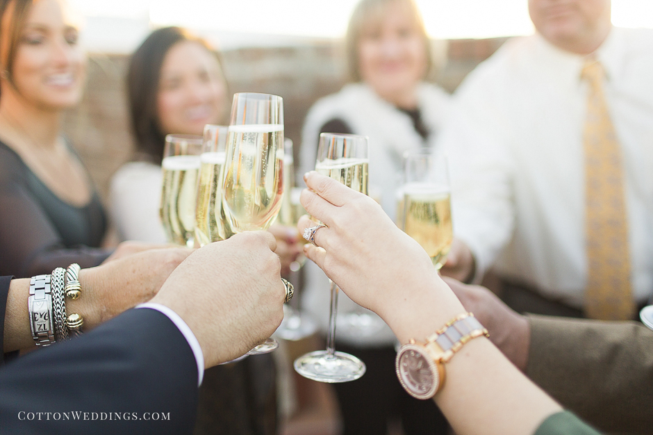 champagne toast engagement party