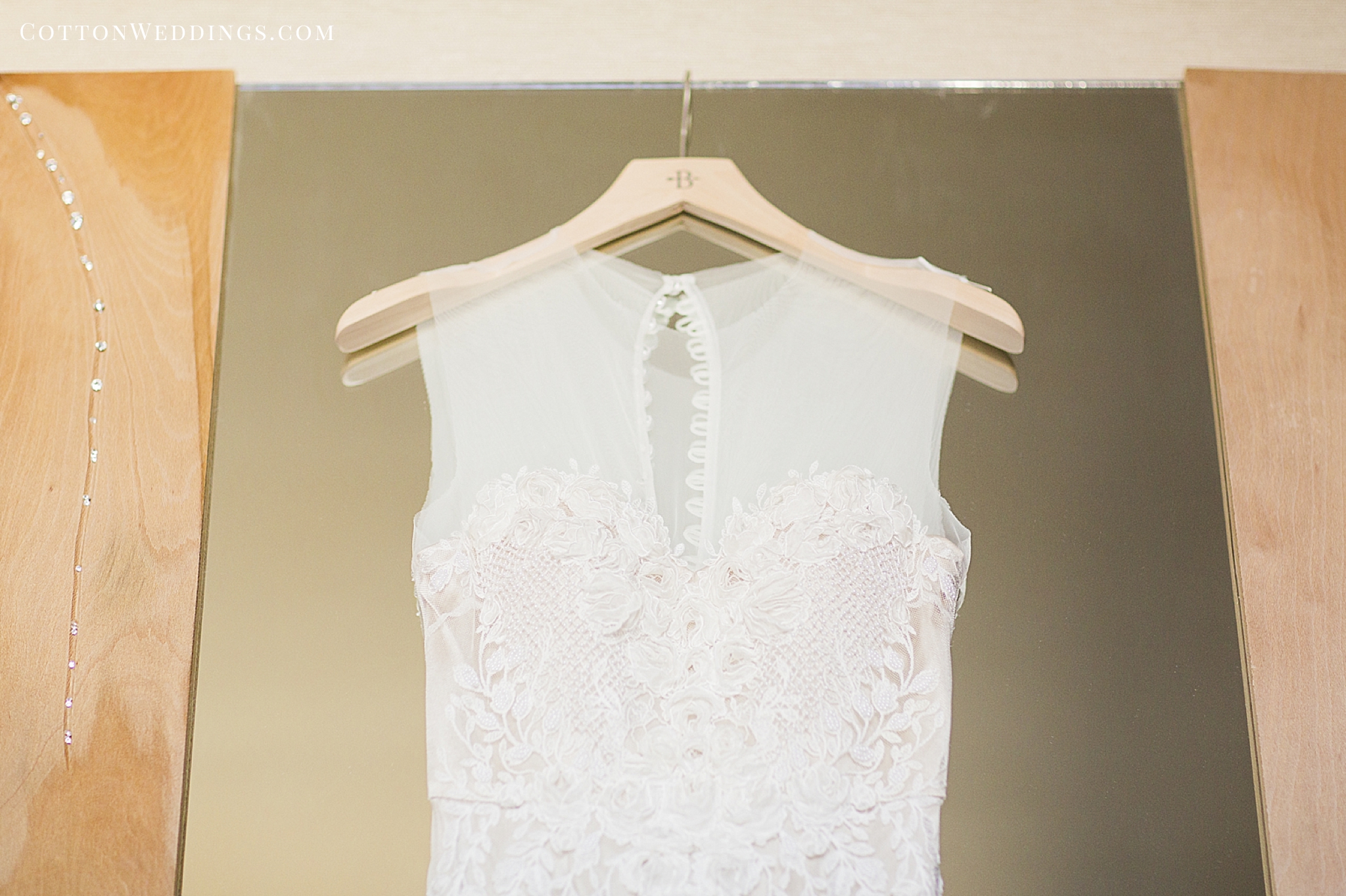 wedding dress detail mirror