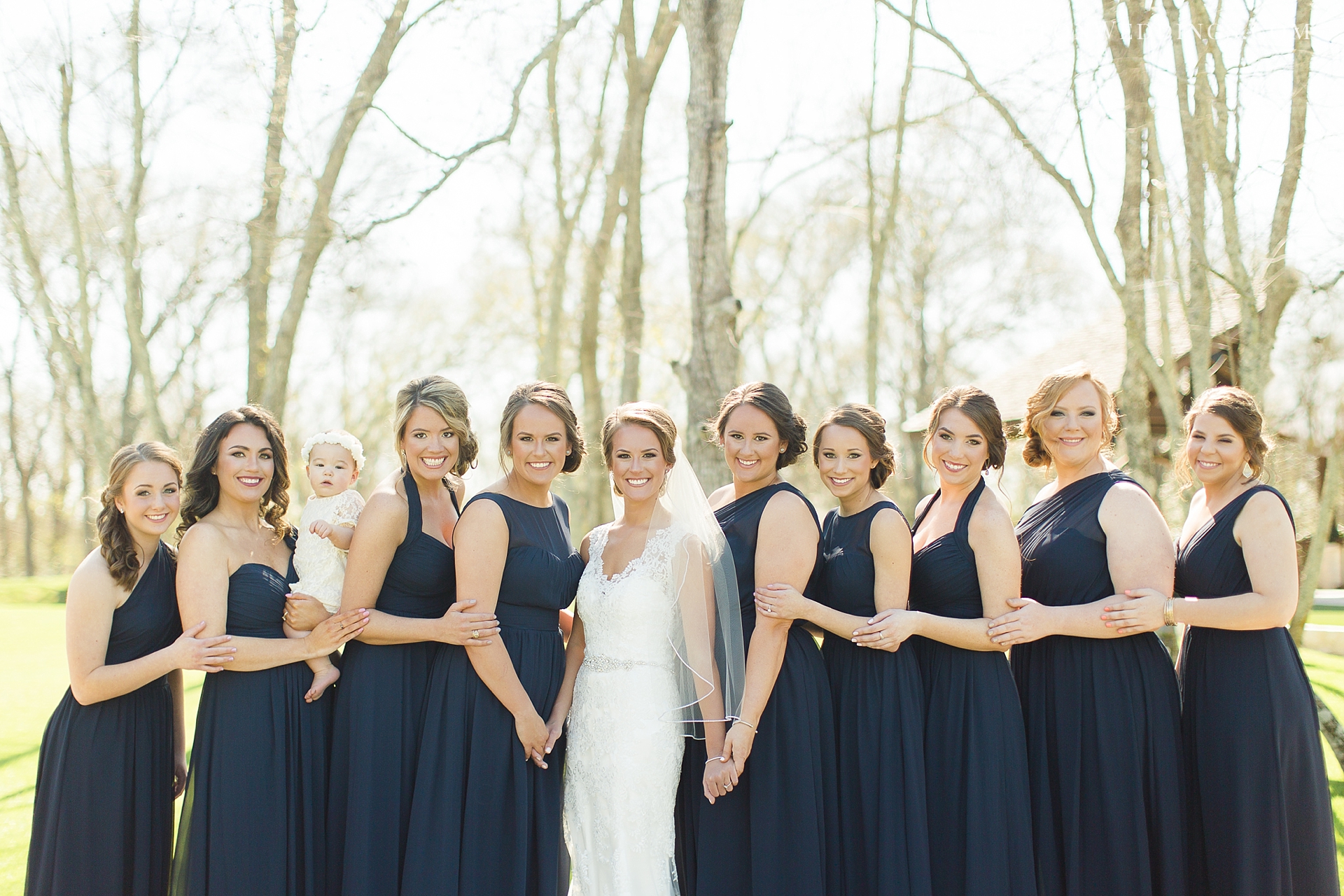 bride with bridal party sweet