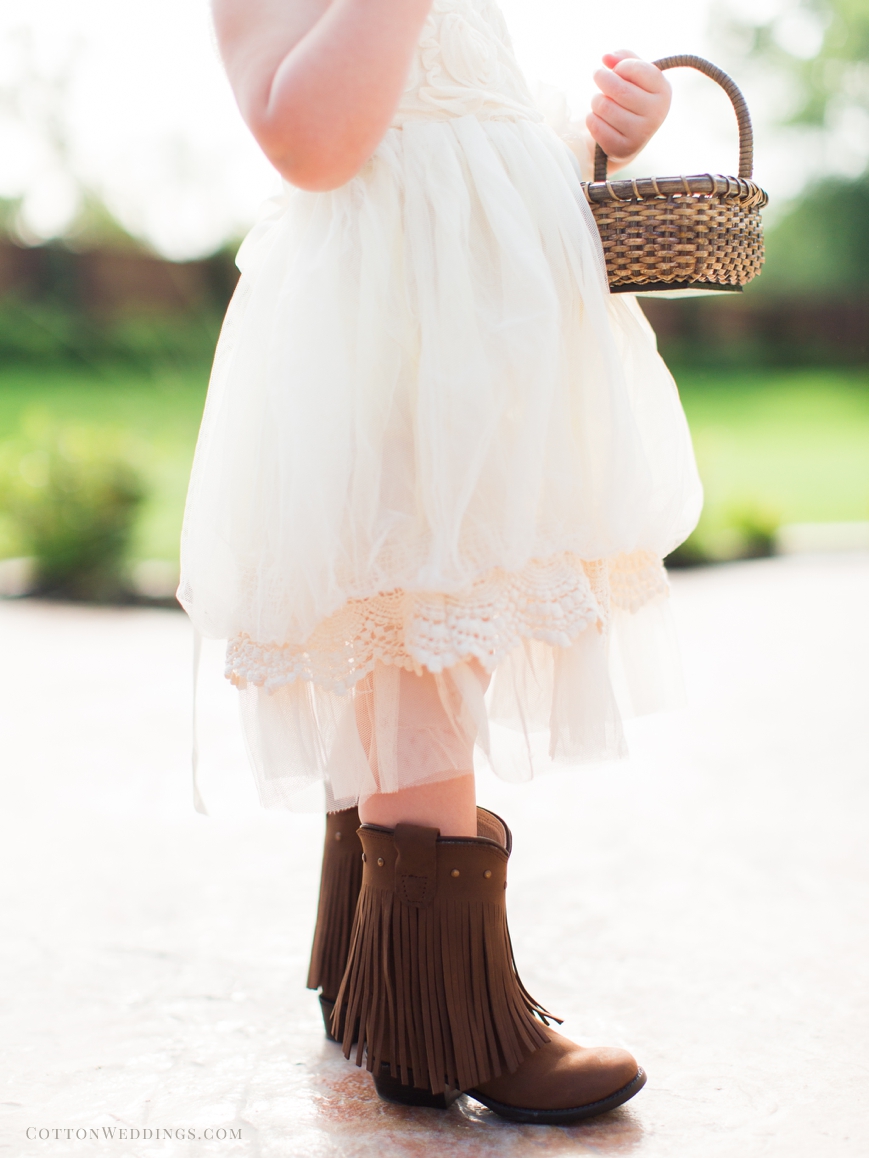 adorable tulle flower girl dress boots