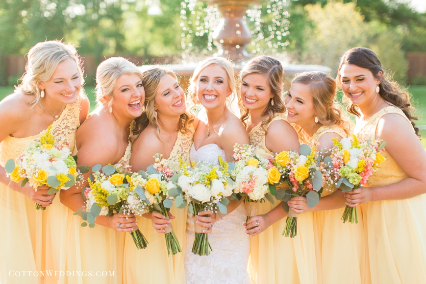happy silly bridal party photo