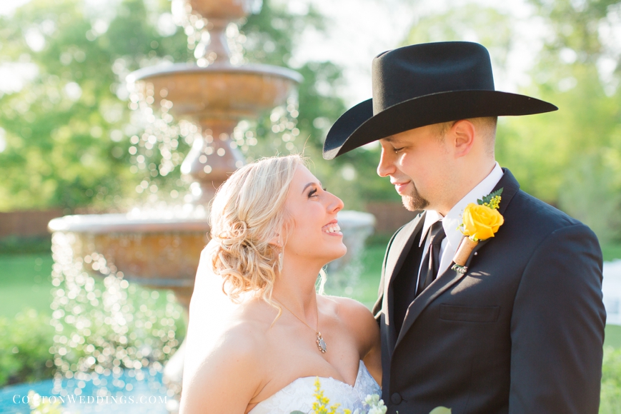 beautiful country bride and groom portrait