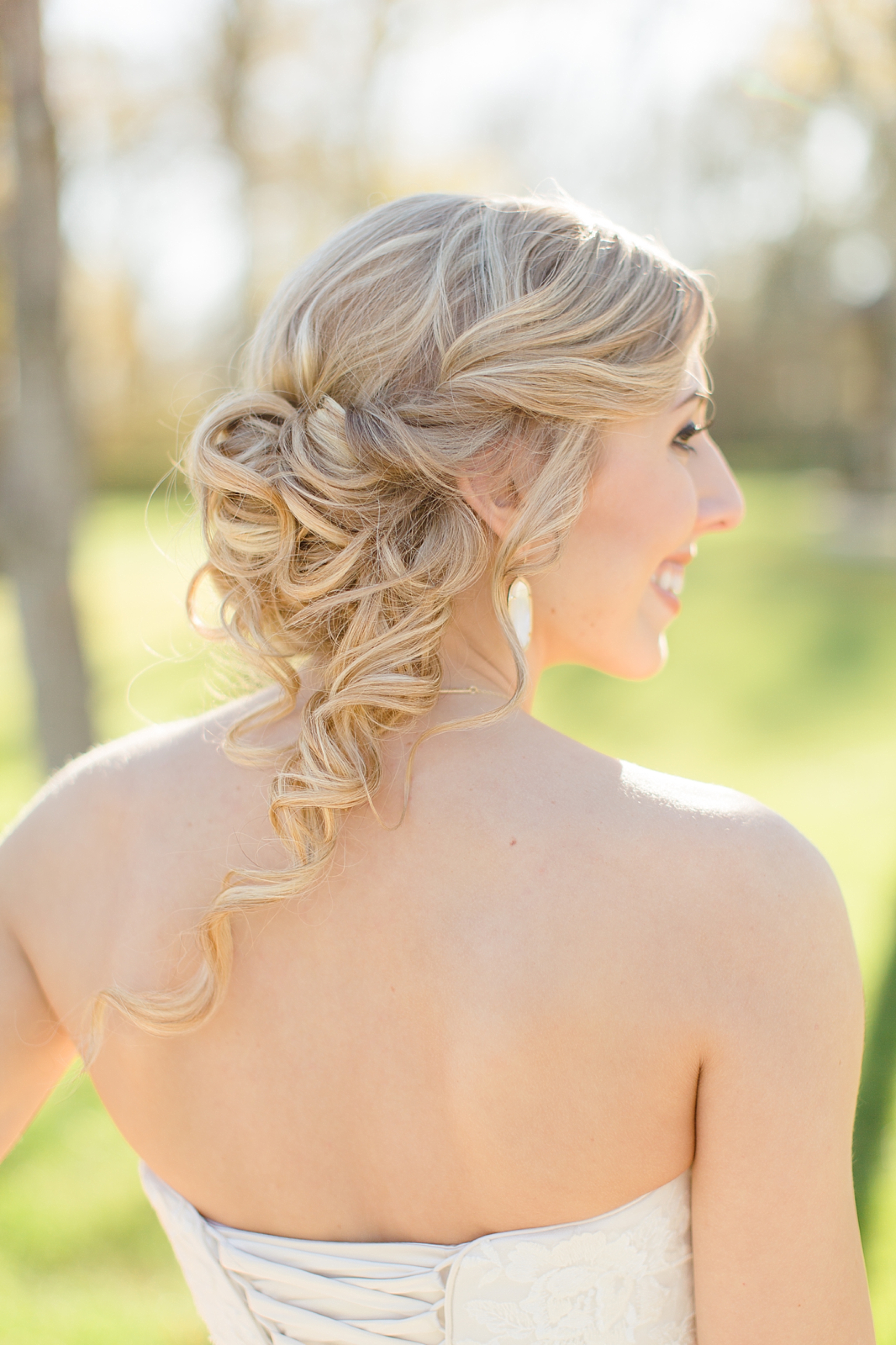 bride romantic updo