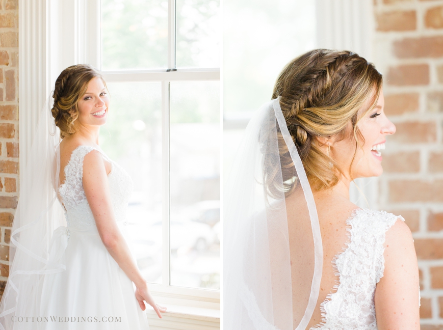 bride laughing by window beautiful
