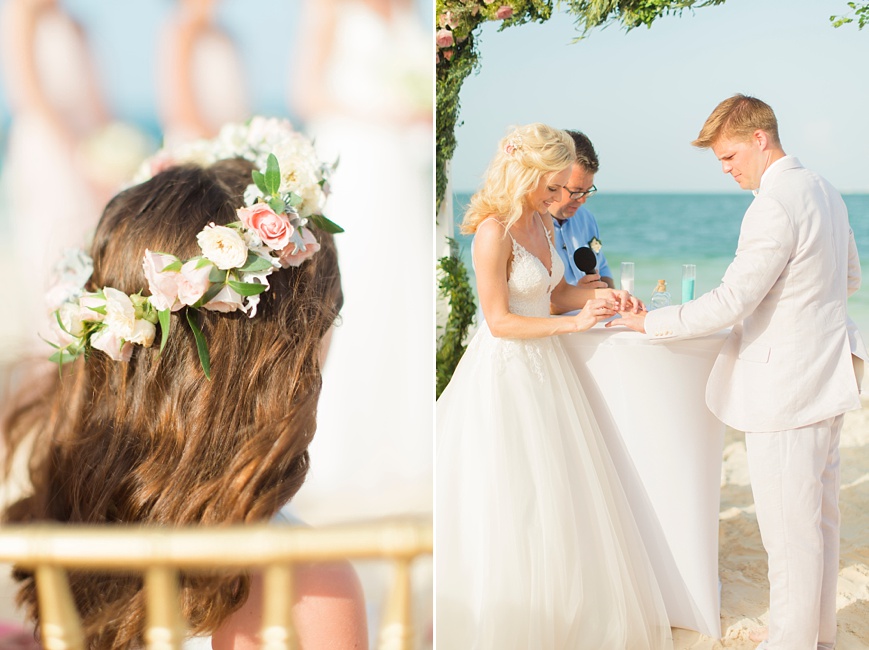 vows during destination beach wedding