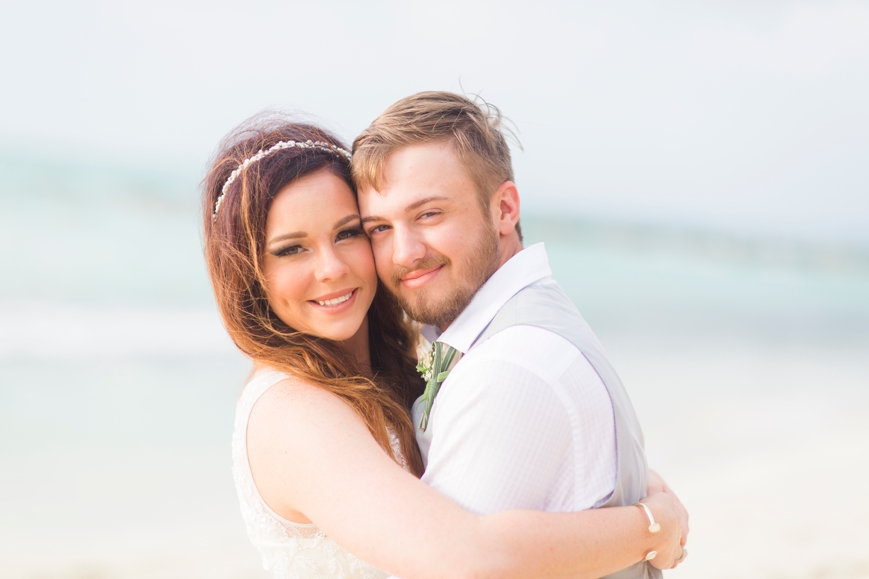 sunrise beach session with bride and groom