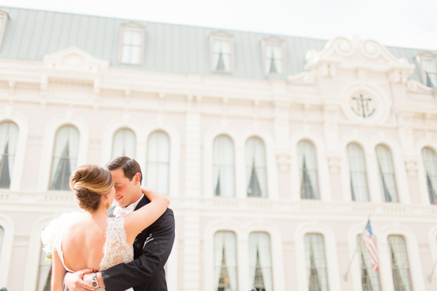 tremont house galveston bride and groom first look