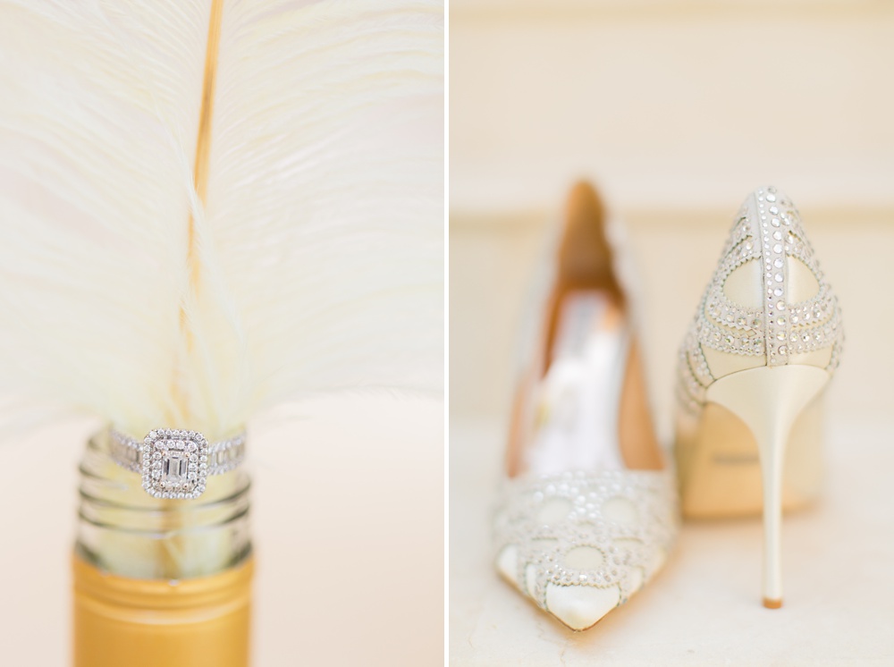 great gatsby wedding shoes feather