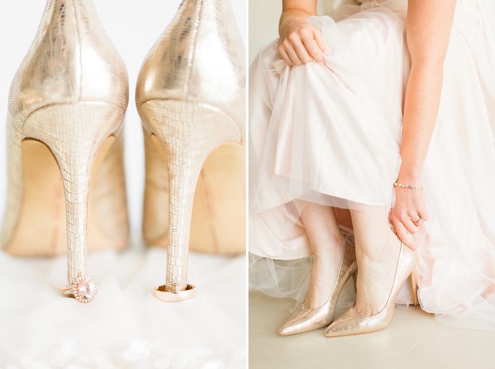 gold vince camuto wedding shoes