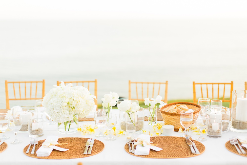 malibu beach wedding table setting
