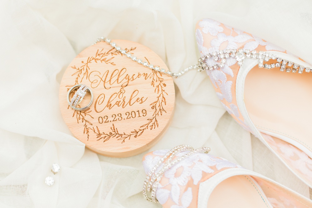 bride shoes details