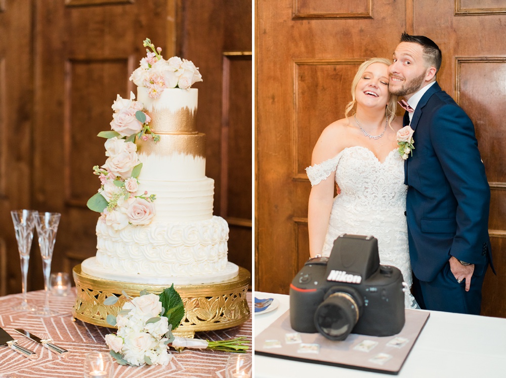 cake details at wedding