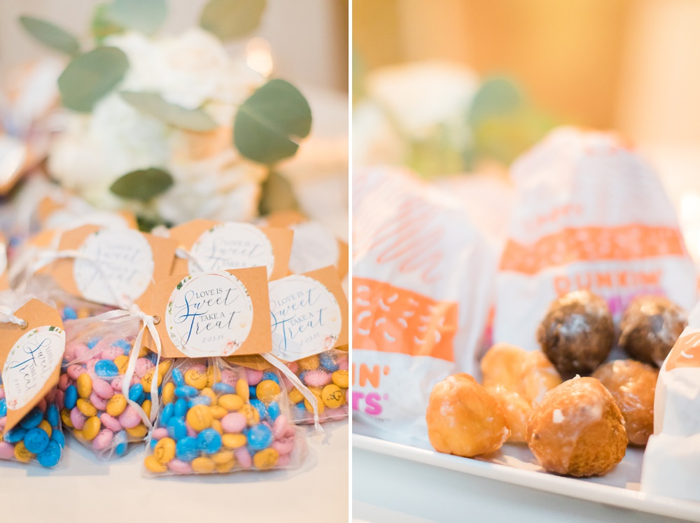 dessert details at wedding reception