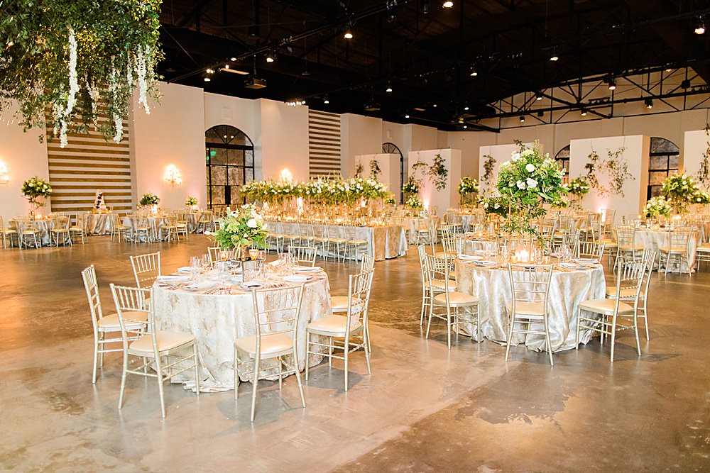 industrial wedding reception at the revaire