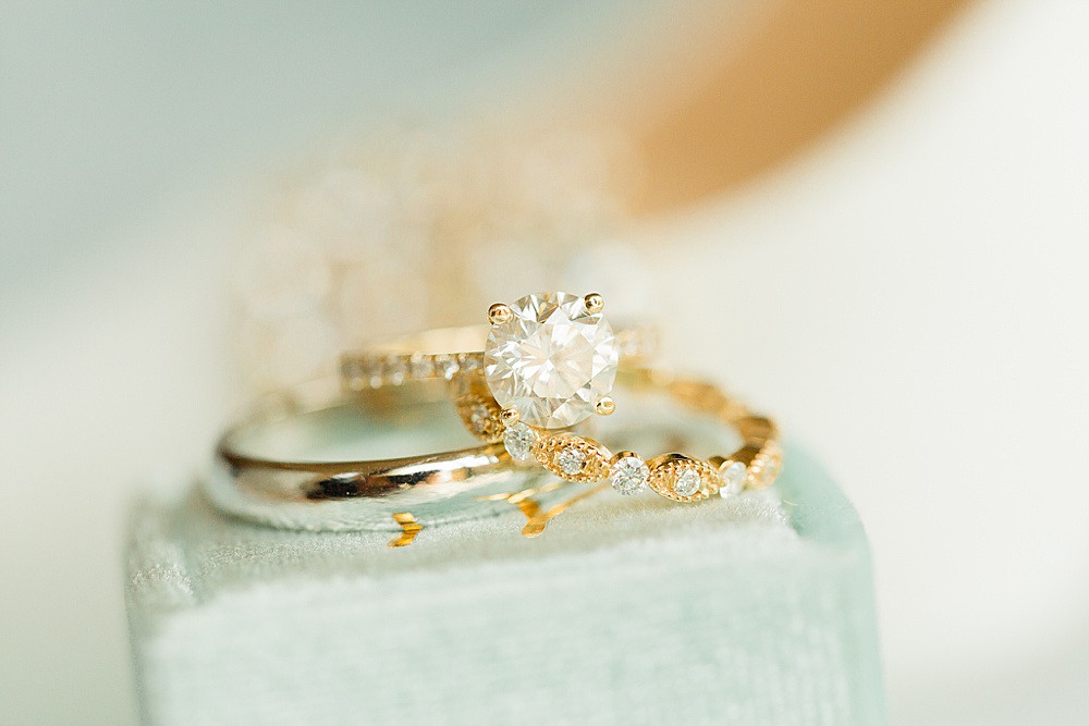 bride wedding ring details