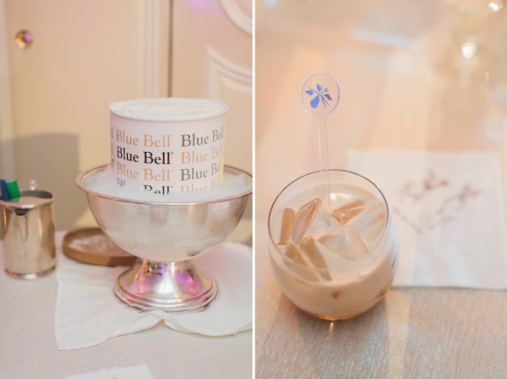 blue bell ice cream at wedding