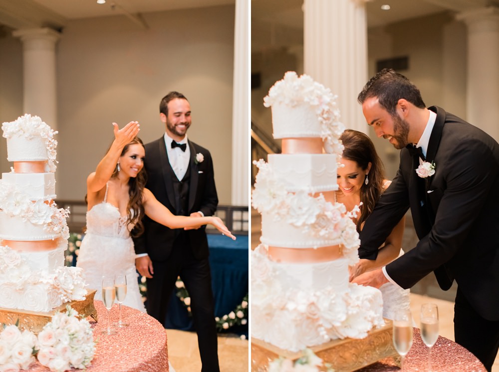 gender reveal wedding cake