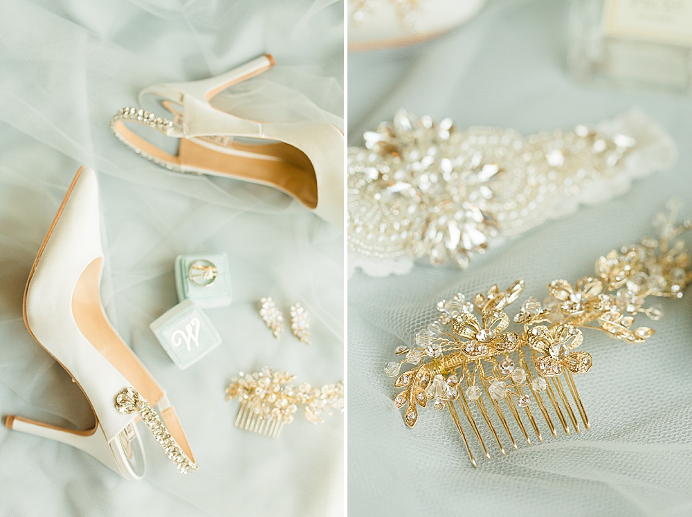 Bride wedding shoes details